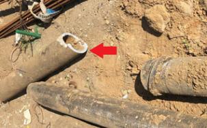 sewage pipe (-blind plug)